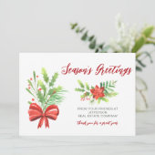 Botanical Christmas Holidays Company Business  シーズンカード (スタンド正面)