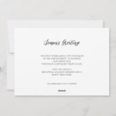 Botanical Christmas Holidays Company Business  シーズンカード (裏面)