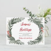 Botanical Christmas Holidays Company Business  シーズンカード (スタンド正面)