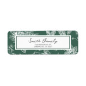 Botanical Christmas Return Address Label ラベル (正面)