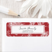 Botanical Christmas Return Address Label ラベル (インサイチュ)