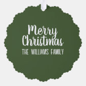 Botanical Christmas Wreath  オーナメントカード (裏面)