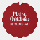 Botanical Christmas Wreath  オーナメントカード (裏面)