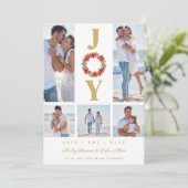 Botanical Christmas Wreath Initials 5 Photos セーブザデート (スタンド正面)