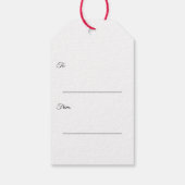 Botanical Christmas Wreath Modern Script ギフトタグ (裏面)