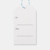 Botanical Christmas Wreath Modern Script  ギフトタグ (裏面)