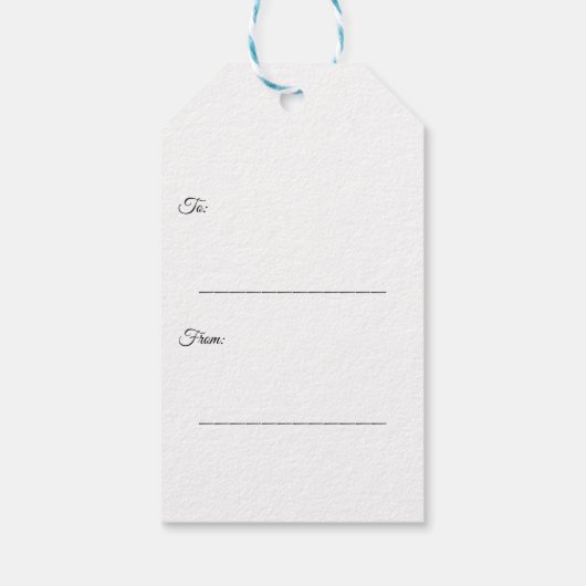 Botanical Christmas Wreath Modern Script  ギフトタグ (裏面)