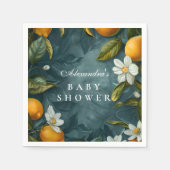 Botanical Citrus Garden Baby Shower スタンダードカクテルナプキン (正面)