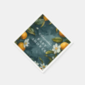 Botanical Citrus Garden Baby Shower スタンダードカクテルナプキン (角)