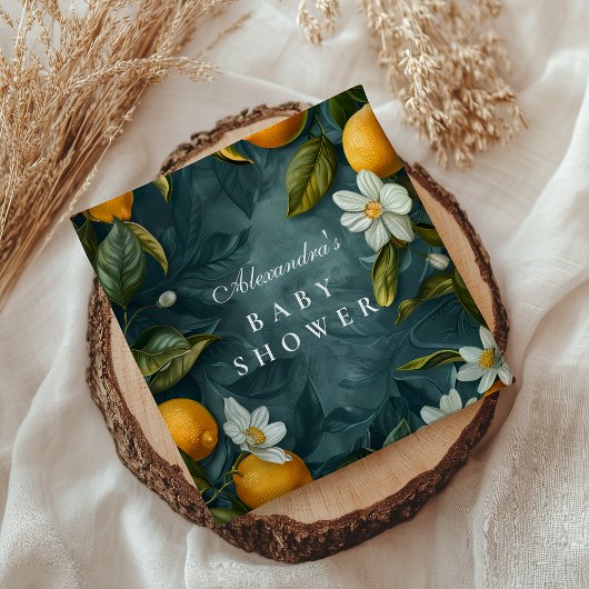 Botanical Citrus Garden Baby Shower スタンダードカクテルナプキン