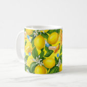 Botanical Citrus & Medicine Illustration コーヒーマグカップ (正面左)