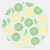 Botanical Citrus Stickers ラウンドシール (正面)