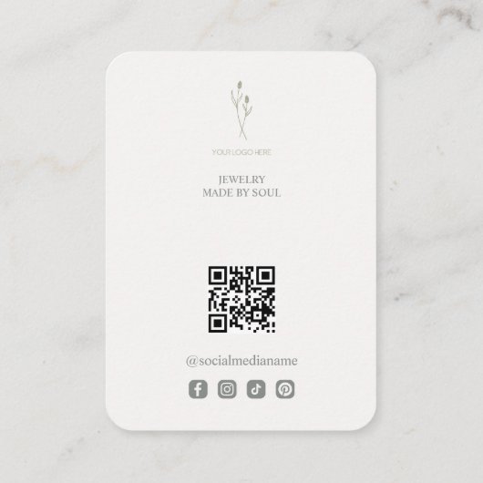 Botanical Coquette Bow Jewelry Display TMF26 名刺 (裏面)