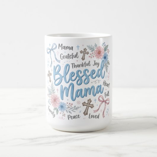 Botanical Coquette Mother's Day/Blessed Mama コーヒーマグカップ (中央)