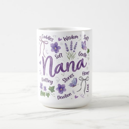 Botanical Coquette Mother's Day/Nana コーヒーマグカップ (中央)