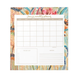 Botanical Daily Planner Pad with Calendar ノートパッド