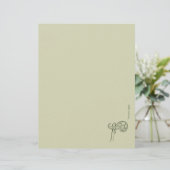 Botanical Dark Academia Fern Fiddlehead レターヘッド (スタンド正面)
