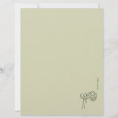 Botanical Dark Academia Fern Fiddlehead レターヘッド (正面)