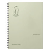 Botanical Dark Academia Minimalist Garden Reader G ノートブック (正面)