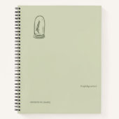 Botanical Dark Academia Minimalist Garden Reader G ノートブック (正面)