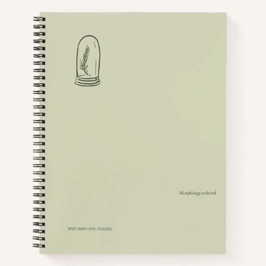 Botanical Dark Academia Minimalist Garden Reader G ノートブック (正面)