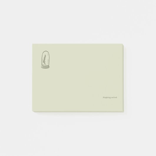 Botanical Dark Academia Minimalist Garden Reader G ポストイット (正面)