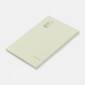 Botanical Dark Academia Minimalist Garden Reader G ポストイット (アングル)