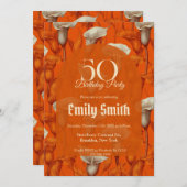 Botanical dCall Lilies Accent Women Birthday 招待状 (正面/裏面)