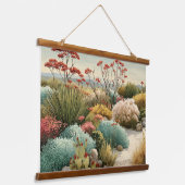 Botanical Desert Landscape 吊り下げ型タペストリー (傾斜あり)