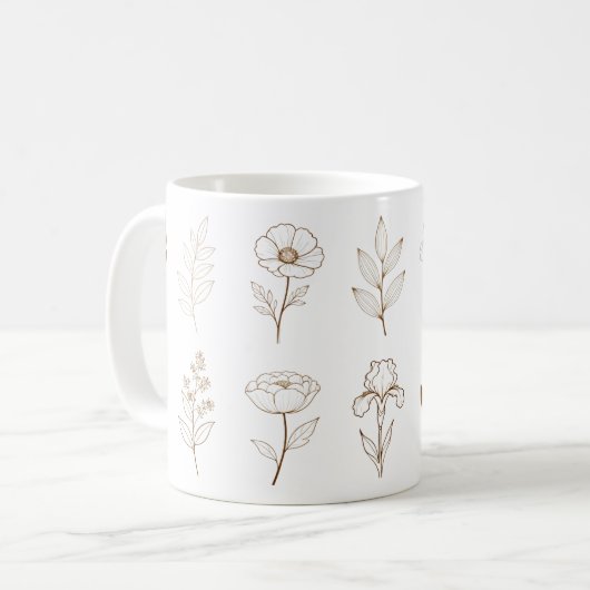 Botanical Design mugs コーヒーマグカップ (正面左)