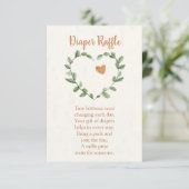Botanical Diaper Raffle Card – Minimal Eucalyptus エンクロージャーカード (スタンド正面)