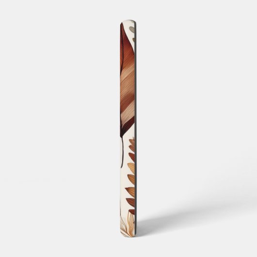 Botanical Earthy Brown and Sage Phone Case Samsung Galaxyケース (左側面)