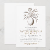 Botanical Easter Brunch Egg Hunt Invitation 招待状 (正面/裏面)