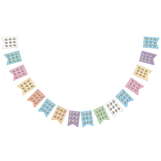 Botanical Easter Egg Bunting Multi colour Garland バンティングフラッグ (全)