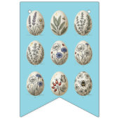 Botanical Easter Egg Bunting Multi colour Garland バンティングフラッグ (第2の旗)