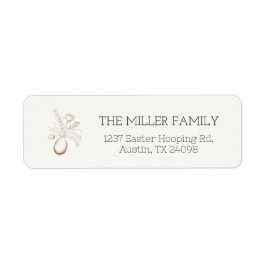 Botanical Easter Personalized Return Address Label ラベル
