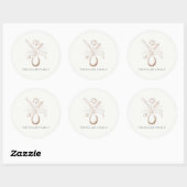 Botanical Easter Personalized Round Sticker ラウンドシール (シート)