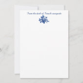 Botanical Elegance French Toile De Jouy Vintage ノートカード (正面)