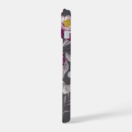Botanical Elegance iPhone 15ケース (左側面)