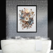 Botanical Elegant 3D Floral Art キャンバスプリント