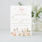 Botanical Elegant Floral Wedding RSVP Cards (スタンド正面)