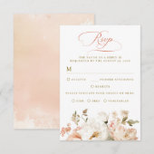 Botanical Elegant Floral Wedding RSVP Cards (正面/裏面)