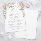 Botanical Elegant Watercolor Wildflower Wedding 招待状
