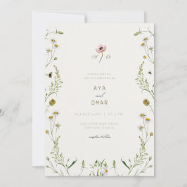 Botanical Elegant Wedding Invitation – Floral Desi 招待状