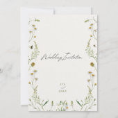 Botanical Elegant Wedding Invitation – Floral Desi 招待状 (裏面)