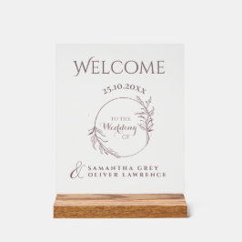 Botanical Elegant Wedding Welcome Sign アクリルサイン