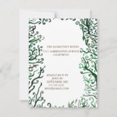 Botanical Elementsアニバーサリーカード 招待状 (裏面)