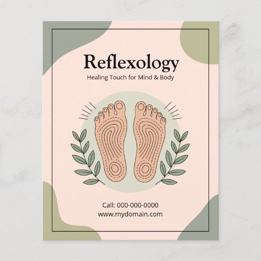 Botanical Elements & Footprint - Reflexology チラシ (正面)