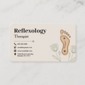 Botanical Elements & Footprint - Reflexology 名刺 (正面)