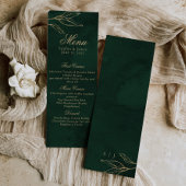 Botanical Emerald Green and Gold Elegant Wedding メニュー